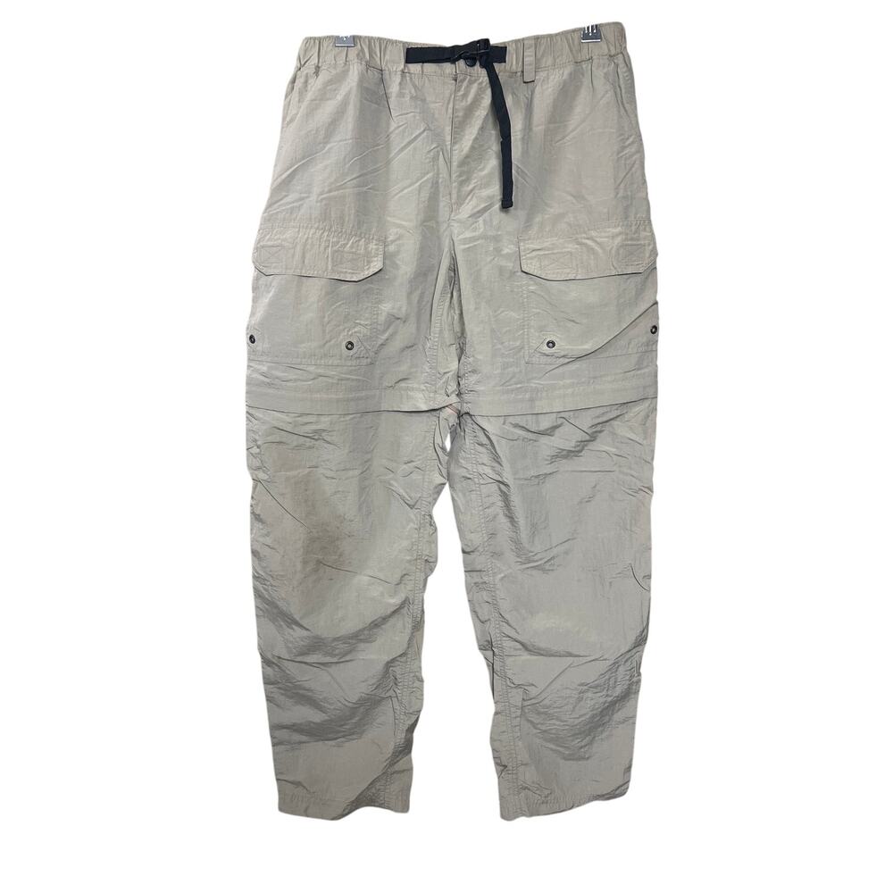 REI Size Large Hiking Tan Breathable Men's Convertible Belted Cargo Pants